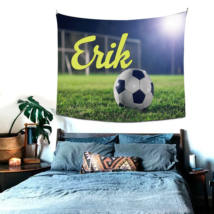 Personalized Kid Soccer Nursery Tapestry|T15