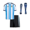 Argentina Home World Cup Kids Soccer Jerseys Full Kit 2025/26