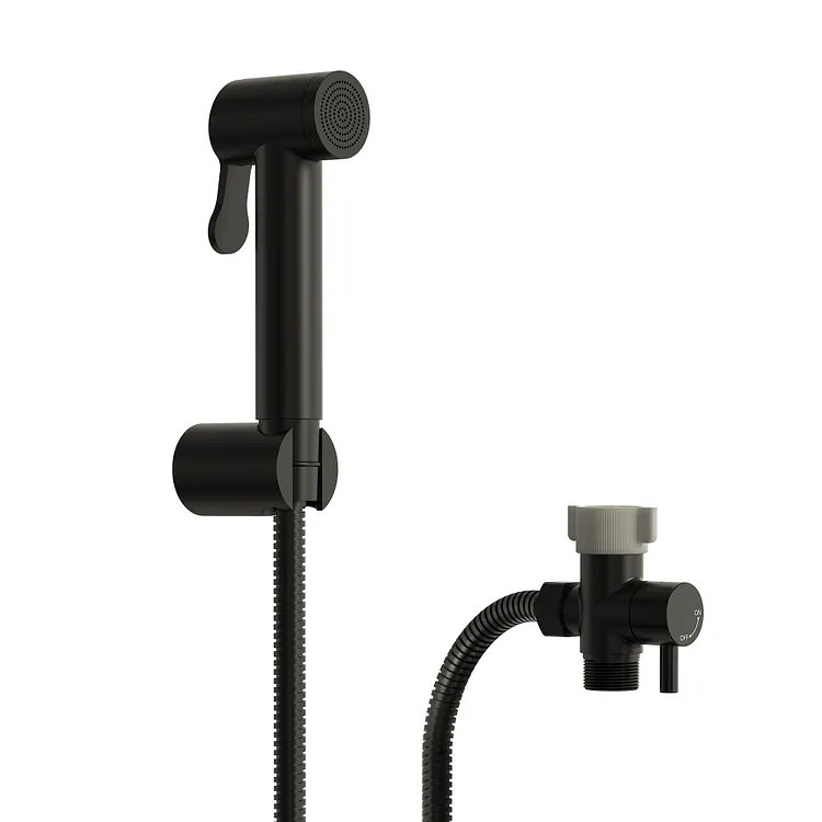 EVERSTEIN Toilet Mounted Handheld Bidet Sprayer Matte Black