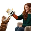 Cat Puppet Wrestler with Protective Sleeve Stuffed Animal Plush Cat Hand Glove Play & Enrichment for Boredom Busting Training and Exercise