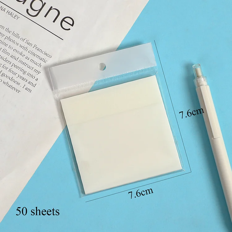 JOURNALSAY 50 Sheets Transparent  Simplicity Tearable Sticky Note