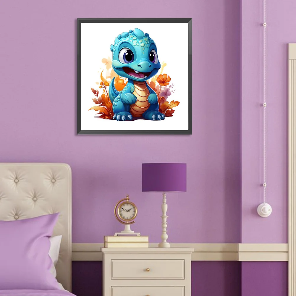 Full Round Diamond Painting 30*30cm - Little Dragon