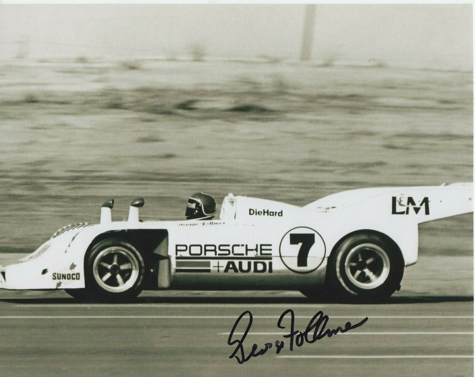 George Follmer Indy Racing #0 8x10 Signed Photo Poster painting w/ COA -