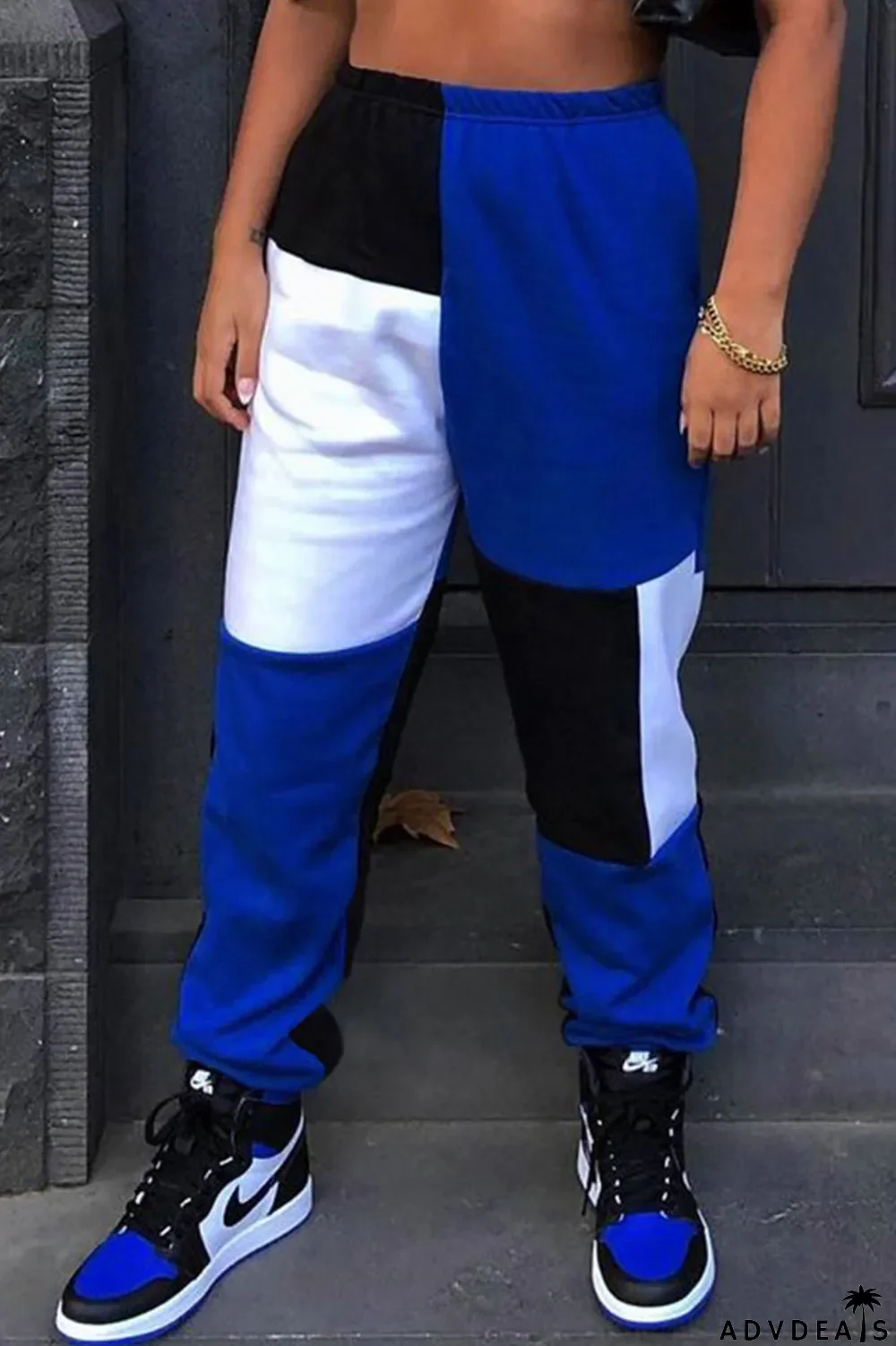 Wine Red Casual Solid Split Joint Loose Bottoms