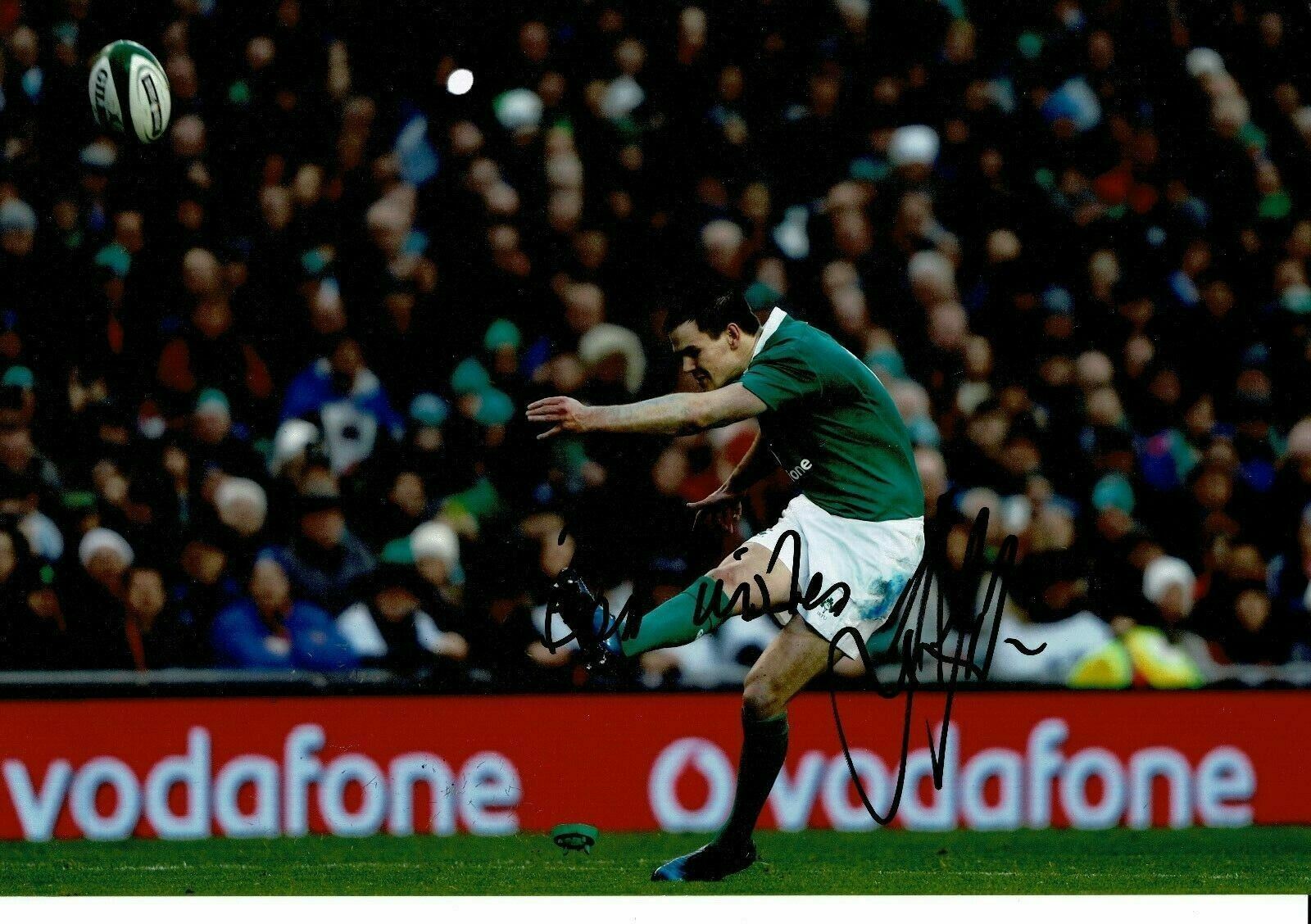 Jonathan Sexton Signed 12X8 Photo Poster painting Ireland Rugby AFTAL COA (2112)