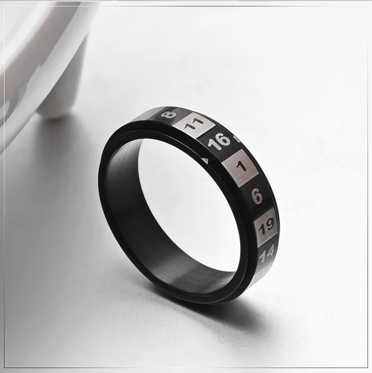 Stainless Steel Turning Number Ring