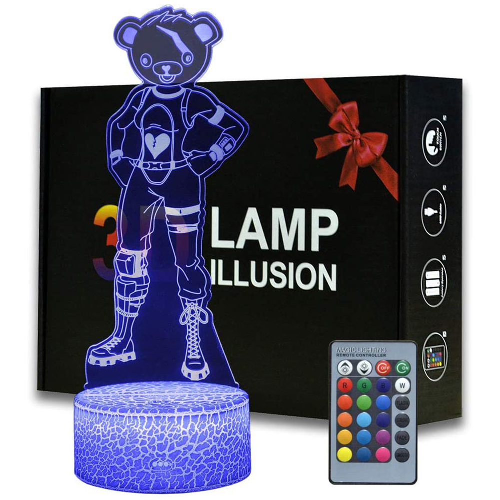 

LED Colorful Touch Remote Control Desk-3D Night Light, 501 Original