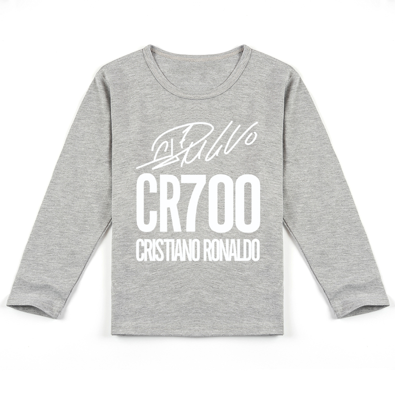 Mayoulove Ronaldo Long Sleeve T-Shirt for Kids - Unisex Soccer Fan Apparel, Perfect Gift for Boys  Girls-Mayoulove