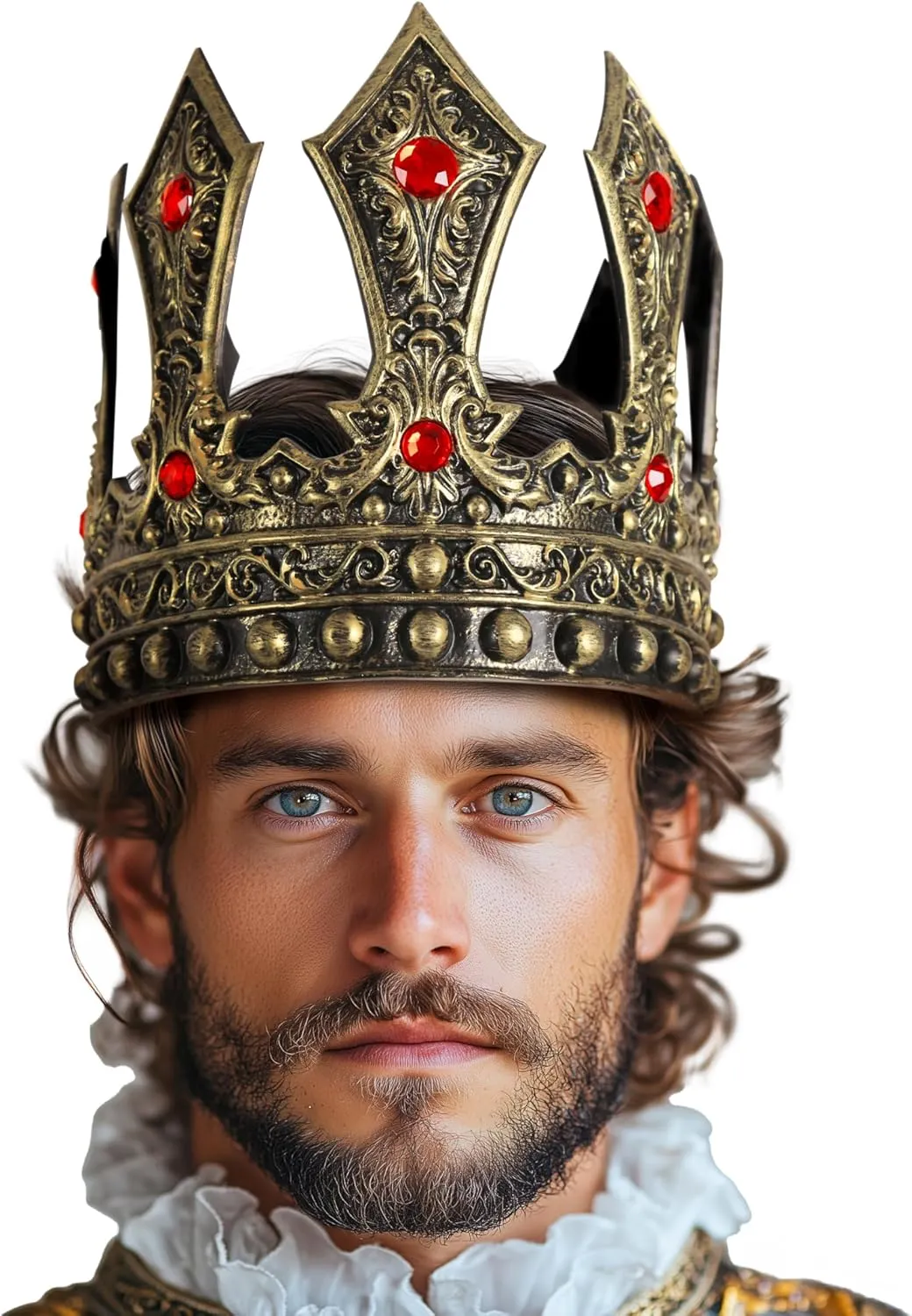 GAR BETHE King Crown For Men Gold Crown Prince Tiara Cosplay Birthday gar-bethe-king-crown-for-men-gold-crown-prince-tiara-cosplay-birthday