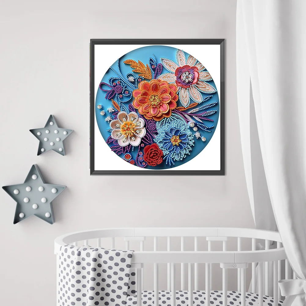 Diamond Painting - Partial Special Shaped Drill - Flower(Canvas|30*30cm)