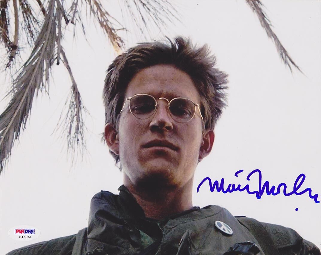 Matthew Modine SIGNED 8x10 Photo Poster painting Private Joker Full Metal Jacket PSA/DNA