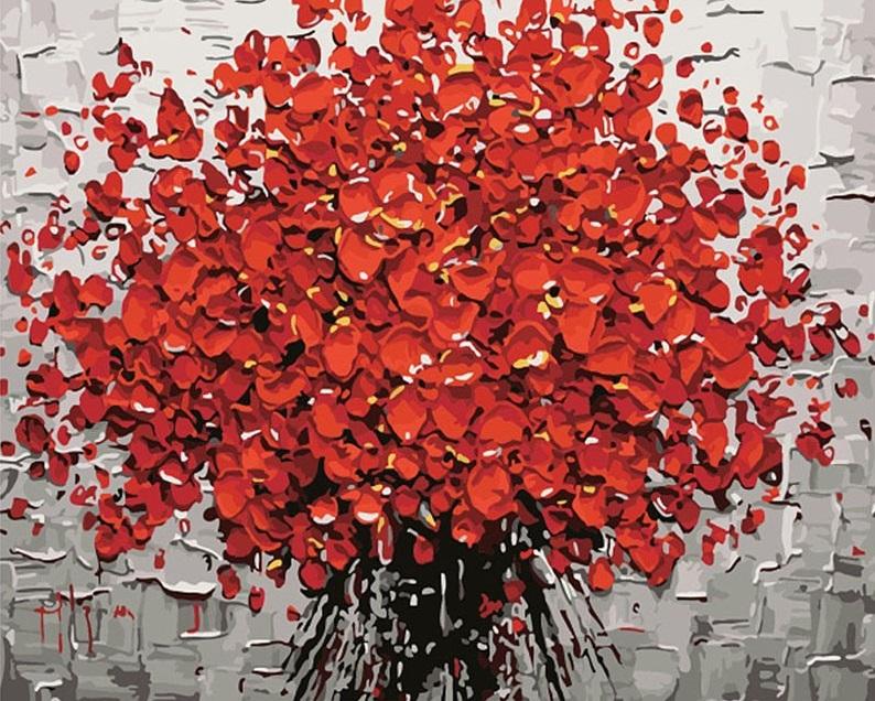 

Red Flowers – Paint By Numbers - 40*50CM, 501 Original