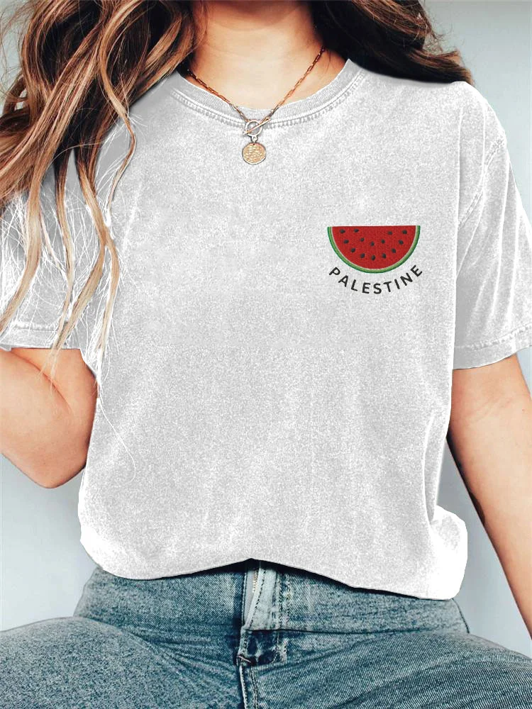 Women's Casual Free Palestine Print Shirt