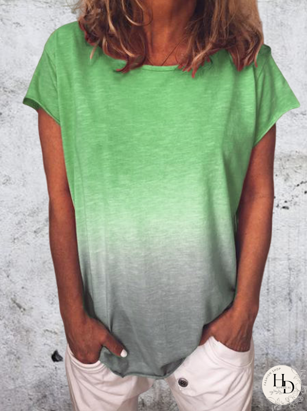 Women Cotton Crew Neck Plus Size Casual Short Sleeve T-shirt