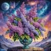 Lavendel - speziell geformtes Diamond Painting - 30*30cm