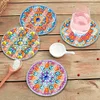 (US Local)[Upgrade]6pcs/set DIY Diamond Painting Waterproof Case Classic Mandala Coaster Gift Decor Set