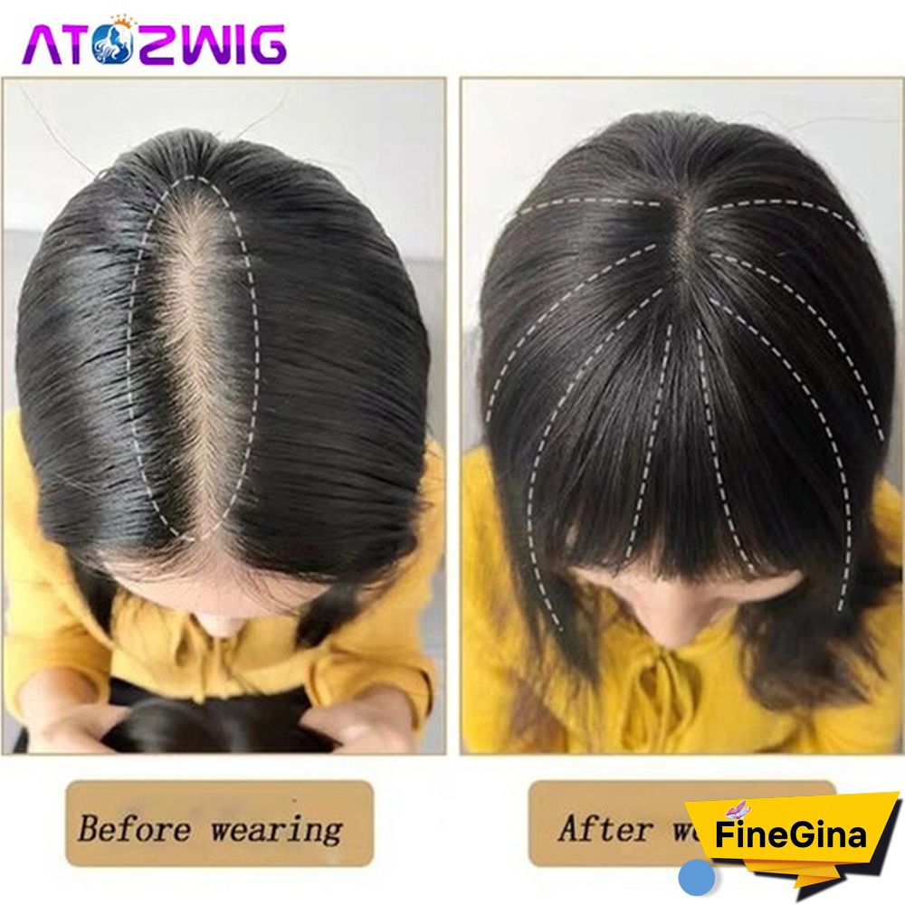 Clip In Hair Extensions Topper Hair Wig Heat Safe Healthy Toupee Hairpiece For Women