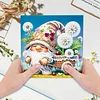 6Pcs Diamond Painting Greeting Card Gnome Diamond Handmade Card for Friends