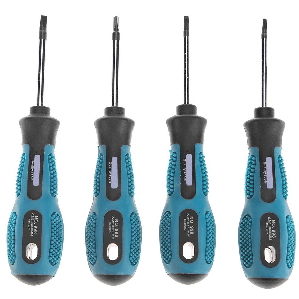 

CR-V Triangle Screwdriver Set Non-Slip TPR Handle for Electrical Appliances, 501 Original