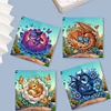 (US Local)6Pcs Bud Dragon DIY Diamond Painting Card for Holiday Party Favors for Friends Greeting Card Kit
