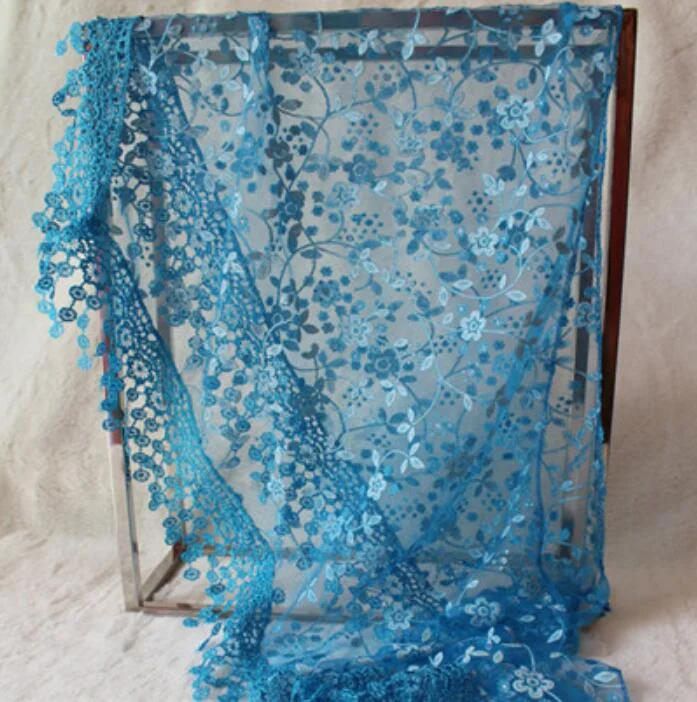 CUHAKCI Female Wraps Women Lace Triangle Scarf Silk Flower Girls Tassel Casual Shawls and Scarves 18 Colors