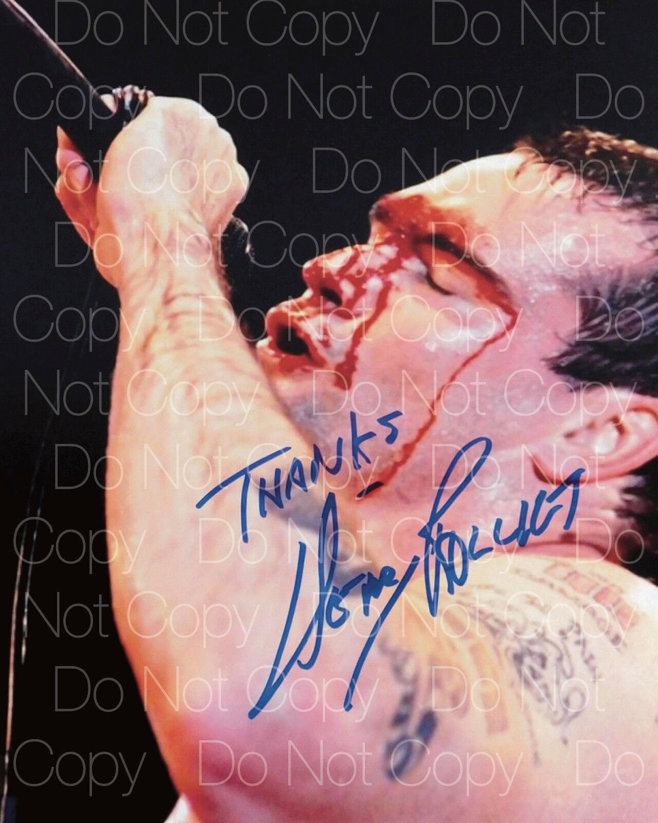 Henry Rollins signed 2 Black Flag 8X10 Photo Poster painting picture autograph RP