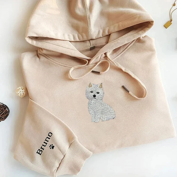 Custom Embroidered Pet Photo Embroidery T-shirt Sweatshirt Hoodie  