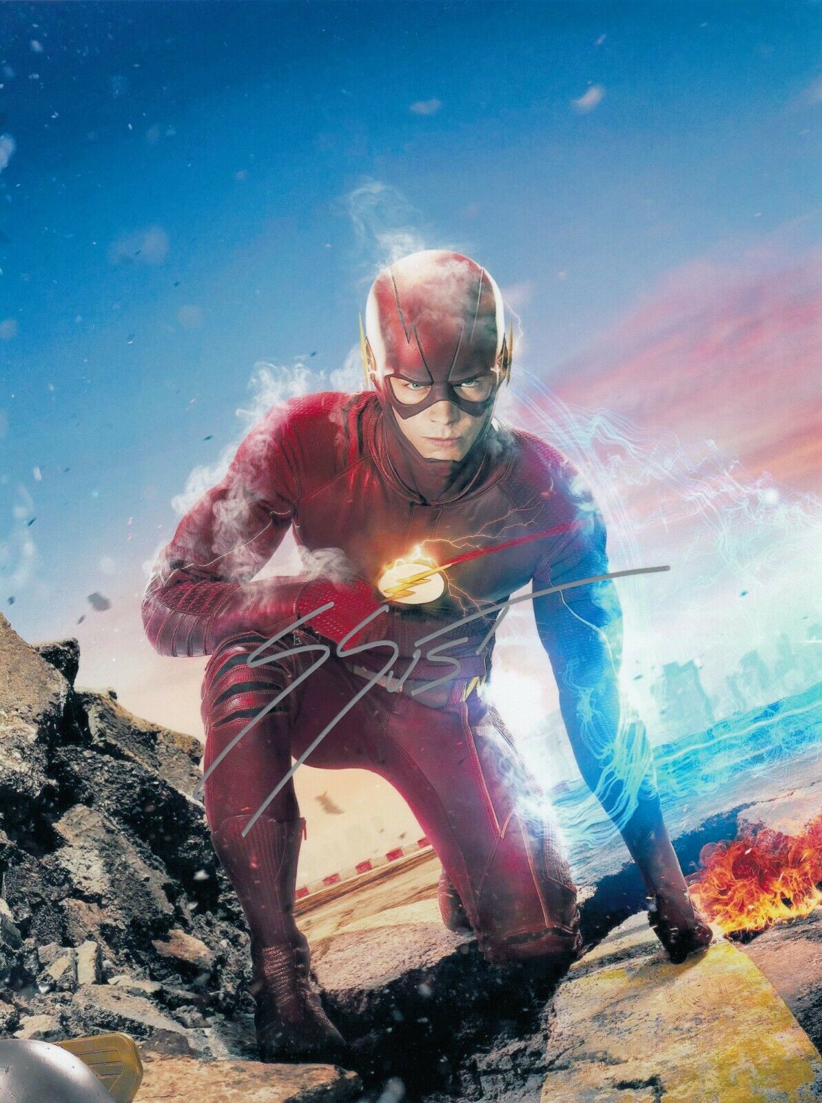 Grant Gustin Signed Auto 8 x 10 Photo Poster paintinggraph