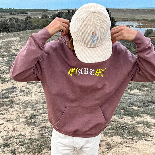 Vacation Oil Painting Letter Print Hoodie