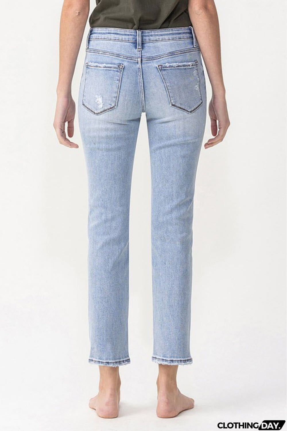 Lovervet Full Size Andrea Midrise Crop Straight Jeans