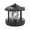 Solar Power LED Light Rotating Lighthouse Landscape Lamp Garden Decoration