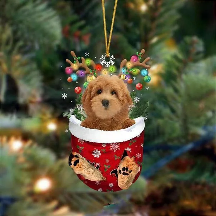 Goldendoodle Acrylic Christmas Tree Ornament