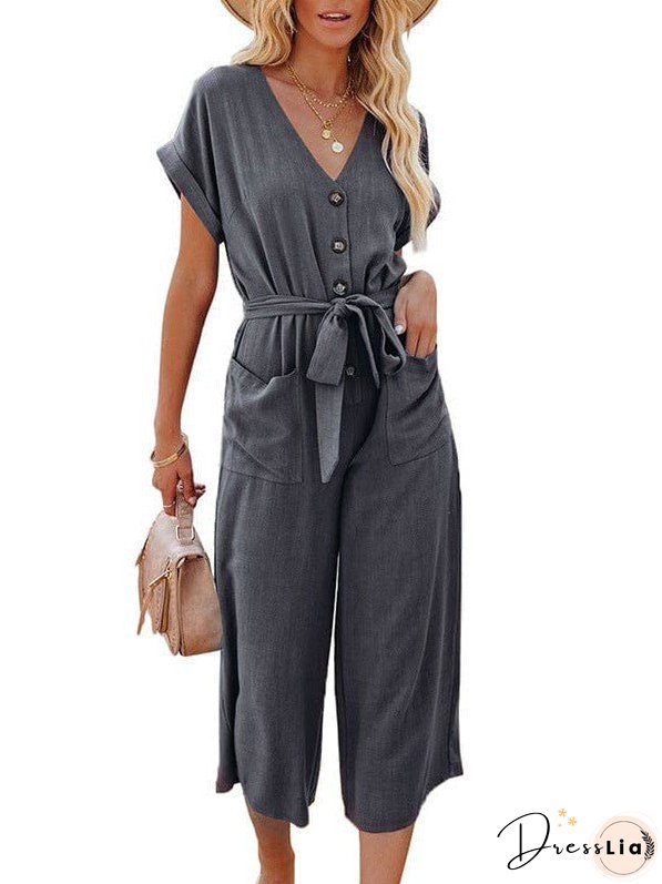 Button-Down Jumpsuit