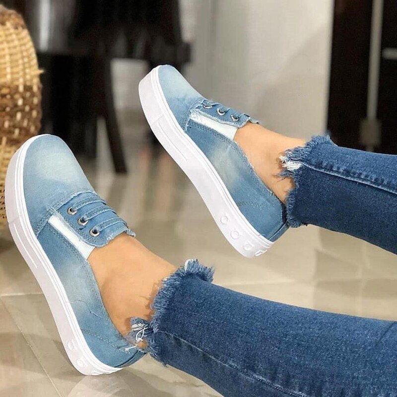 Women Flat Shallow Loafers Canvas Shoes Fabric Female Casual Shoes Comfortable Breathable Ladies Sewing chaussures femme