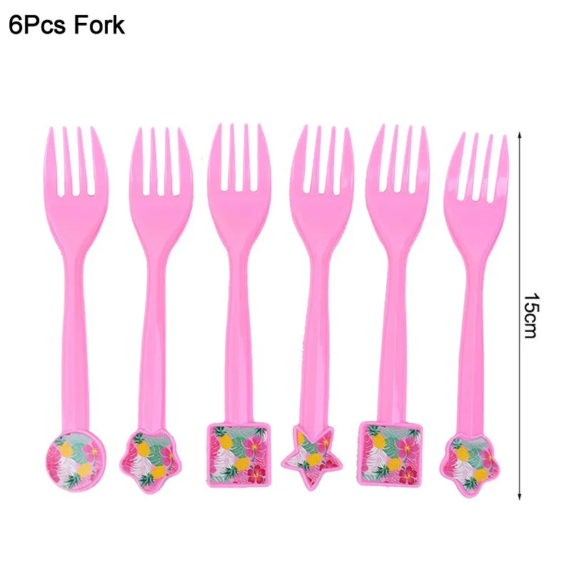 Hawaii Aloha Happy Birthday Banner Flamingo Hawaiian Tropical Party Decor Luau Summer Party Supplies Latex Balloons Cake Toppers