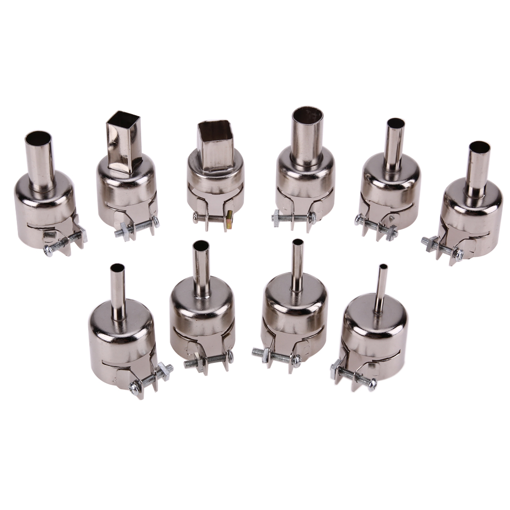

10Pcs Heat Gun Nozzles Solder Kit Set For 850 Hot Air Soldering Station, 501 Original