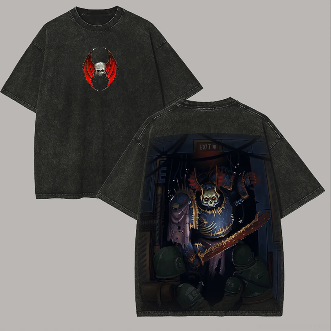 Warhammer 40,000 Printed Unisex Washed T-Shirt