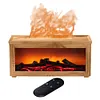 Fireplace Air Humidifier Waterless Auto-Off Aroma Diffuser for Home Decor Gift