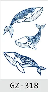 Temporary Waterproof Tattoo Stickers Butterfly Deer Rabbit Flower Juice Ink Lasting Boy Girl Chest Neck Hand Fake Bracelet Tatoo