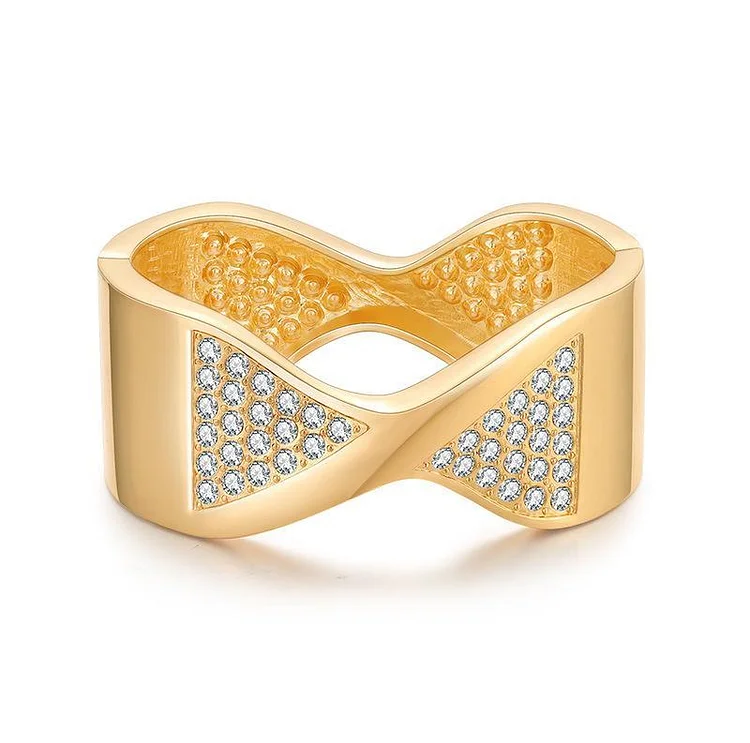 Chic Twisted Bangle Diamond Bracelets