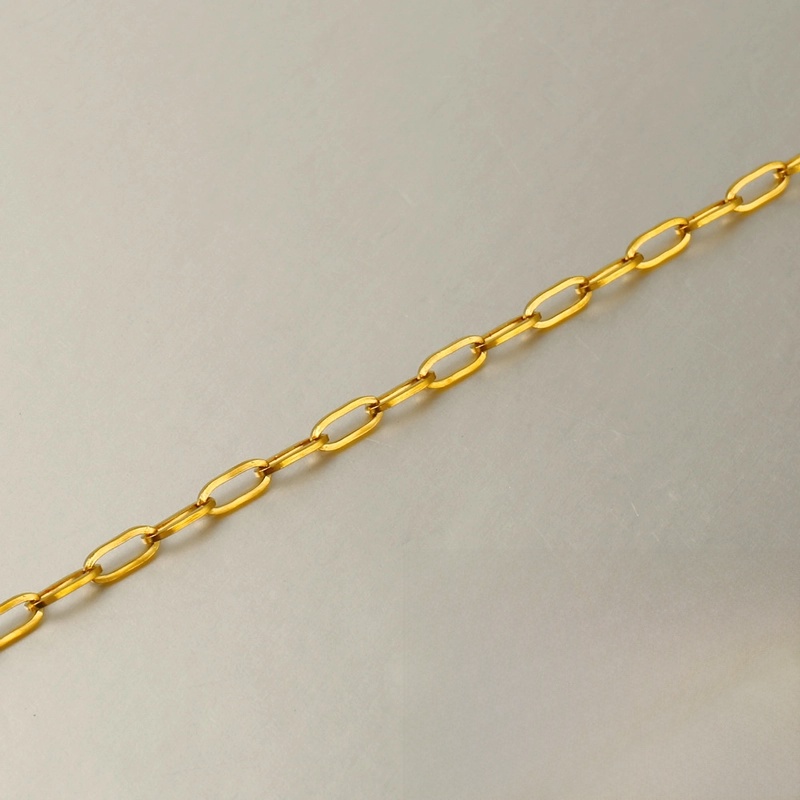 1 Piece 304 Stainless Steel 18K Gold Plated Cable Chain Snake Chain 42+5cm Jewelry Accessories Chain