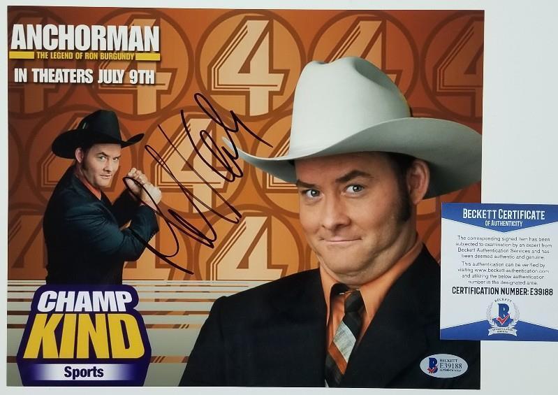 DAVID KOECHNER Signed ANCHORMAN 8x10 Photo Poster painting Champ Kind