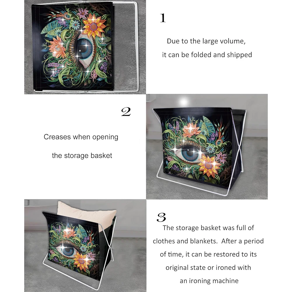 DIY Flower Eyes Special Shape Diamond Painting Storage Rack for Adults Kids