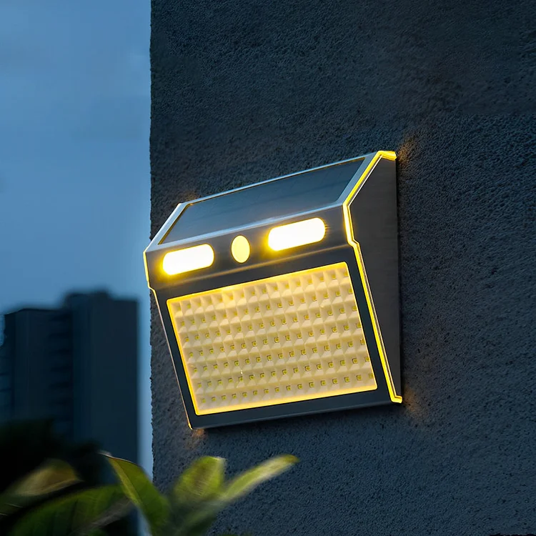 Rectangular Waterproof LED Motion Sensor Solar Wall Lights Outdoor Wall Lamp - Appledas
