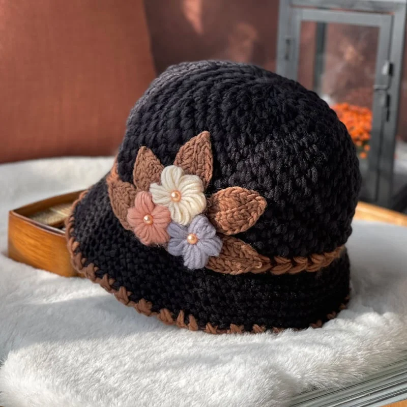 🎄EARLY CHRISTMAS SALE -45% OFF- Women's  Flowers Knitted Woolen Hat