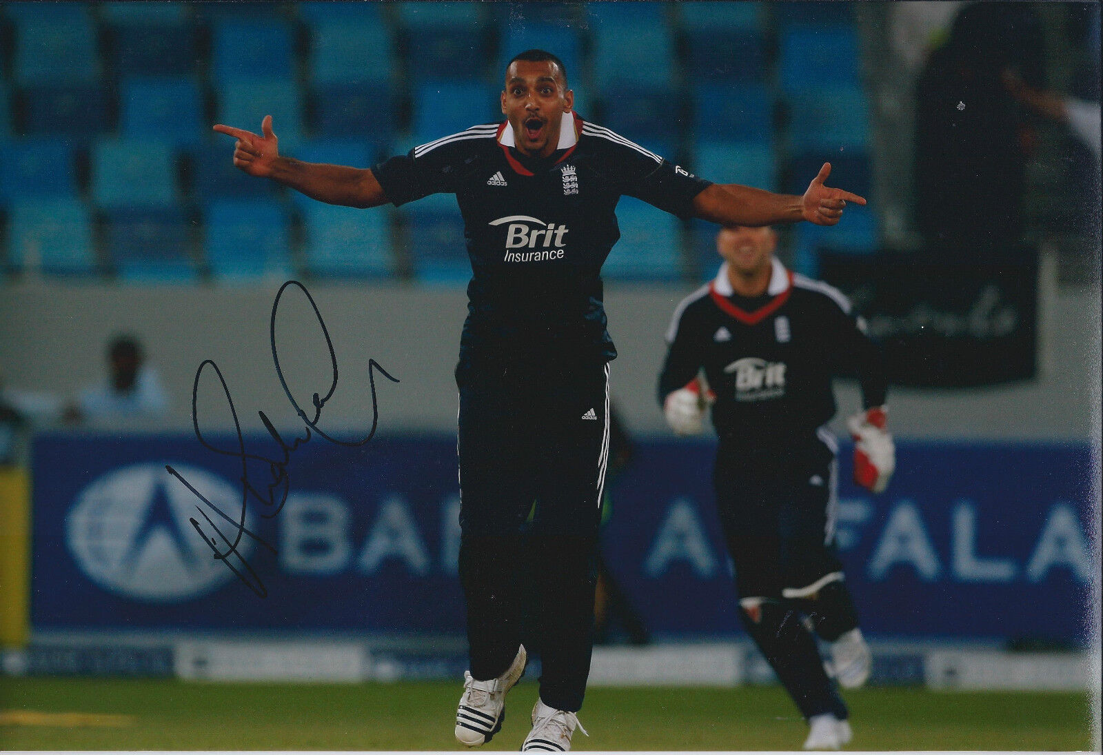 Ajmal SHAHZAD Signed Autograph 12x8 Photo Poster painting AFTAL COA ENGLAND Bowler CRICKET