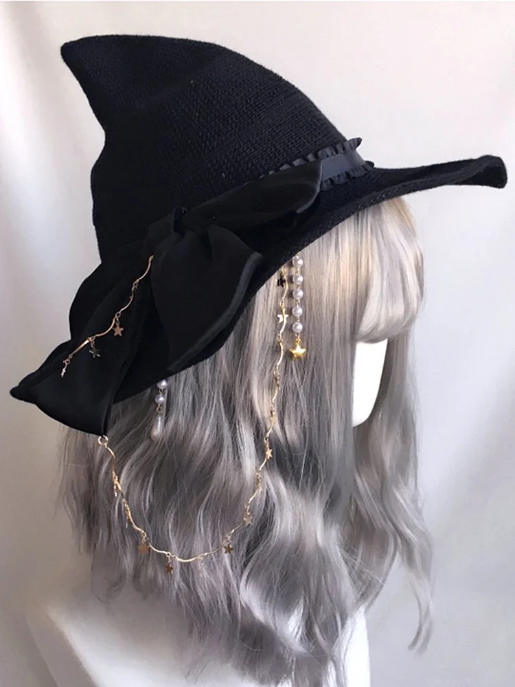 Women's Casual Halloween Party Rose Witch Hat