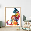 Flower Cat -11CT Stamped Cross Stitch 40*50cm/15.75*19.69in tapestrymarket