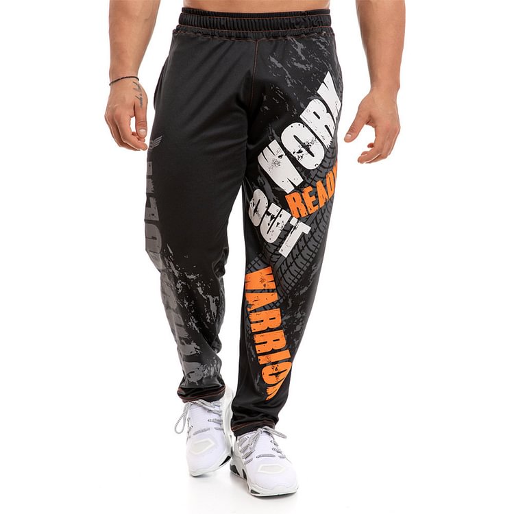 Loose Casual Cotton Gyms Fitness Workout Pants for Men