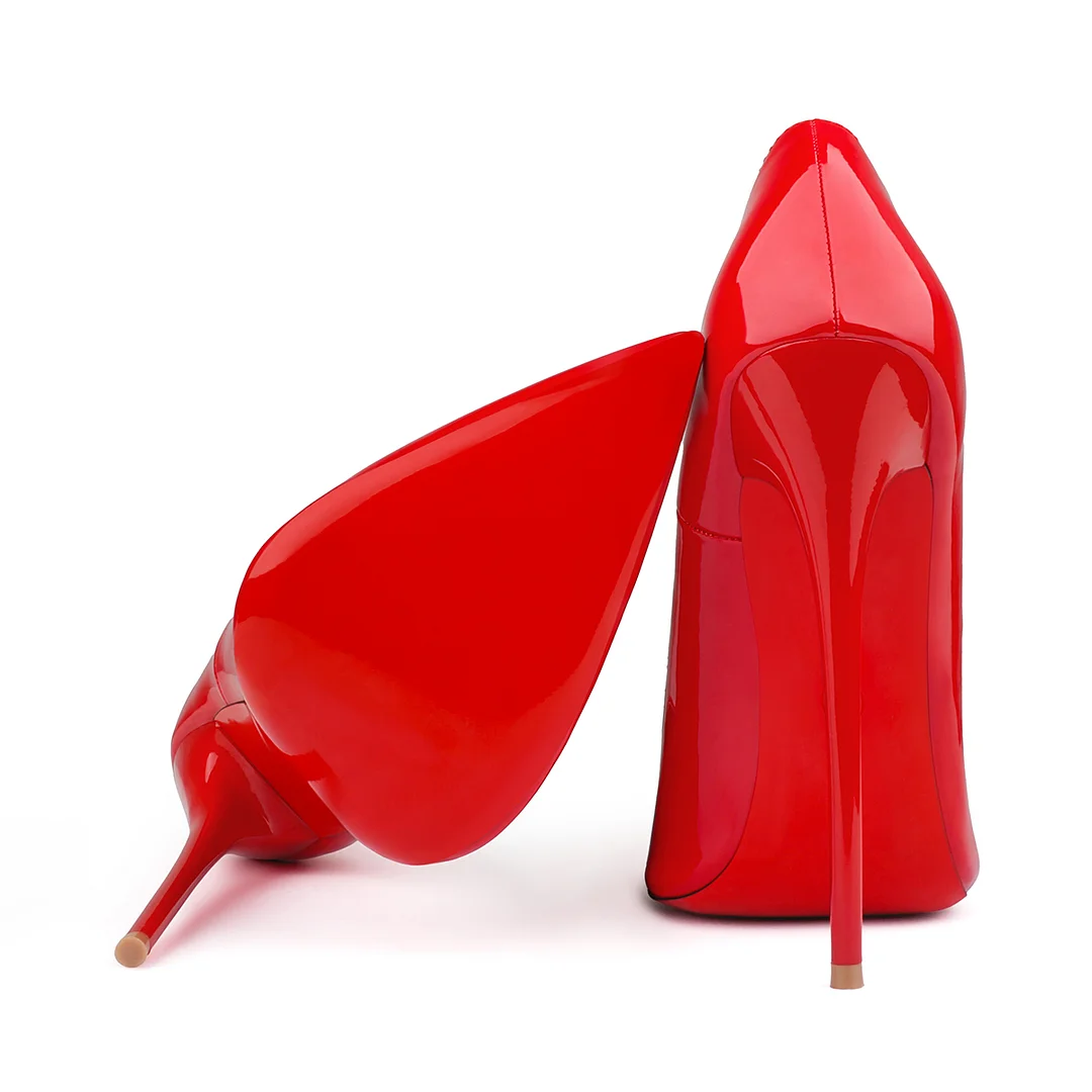 160mm Sky-High High Heels Red Bottom Shoes Classic Pointed Stiletto Heels-MERUMOTE